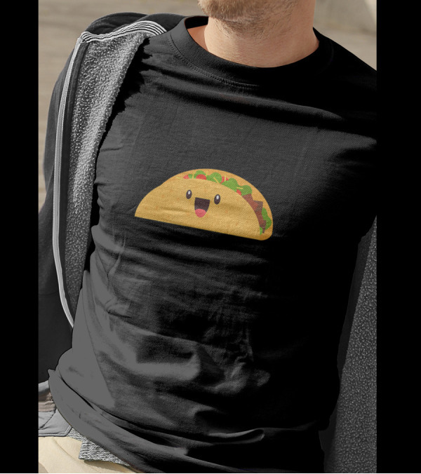 Feed Me Tacos And Tell Me I'm Pretty Kawaii Food Humor T-Shirt