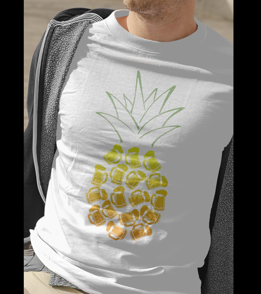 Beer Pineapple Mug Fusion Tropical Beverage Concept T-Shirt