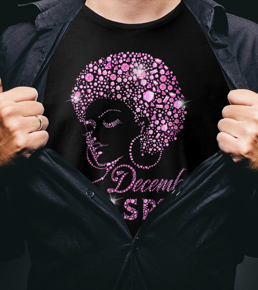 December Girls Rock Pink Rhinestone Afro T-Shirt