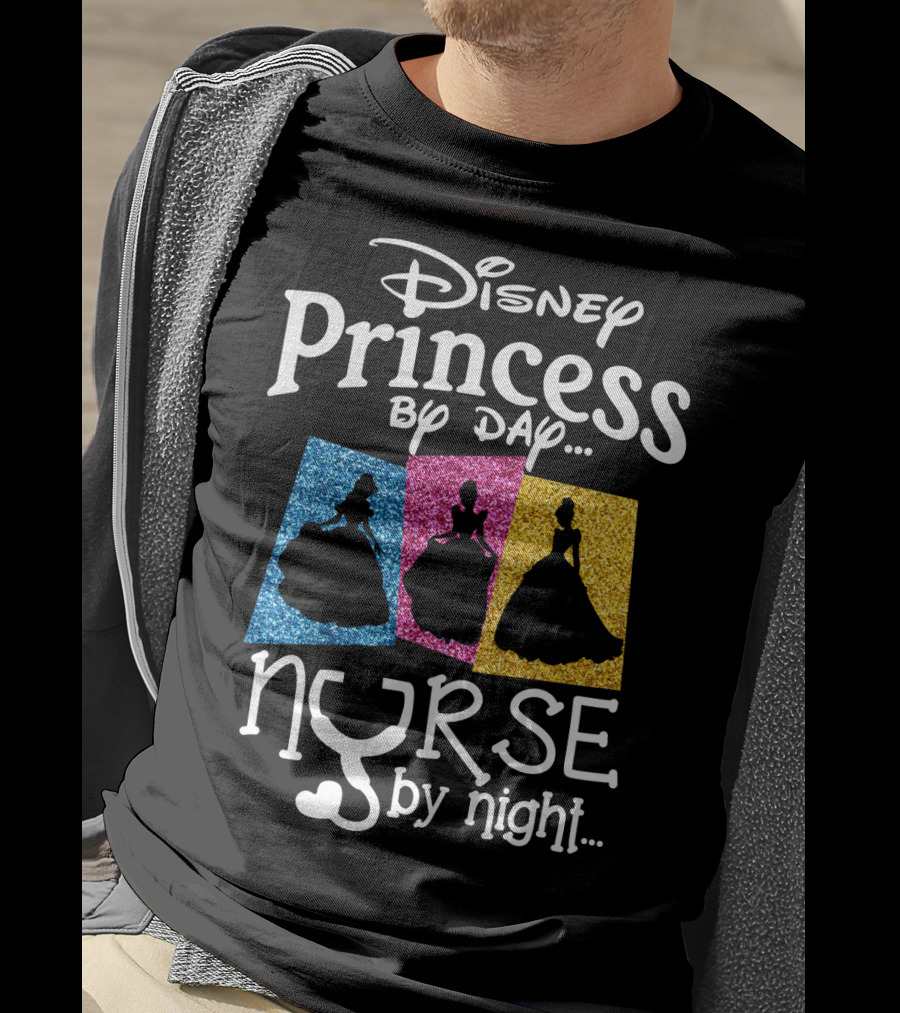 Disney Princess By Day Nurse By Night T-Shirt
