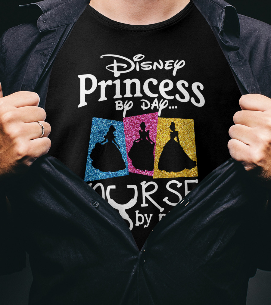 Disney Princess By Day Nurse By Night T-Shirt