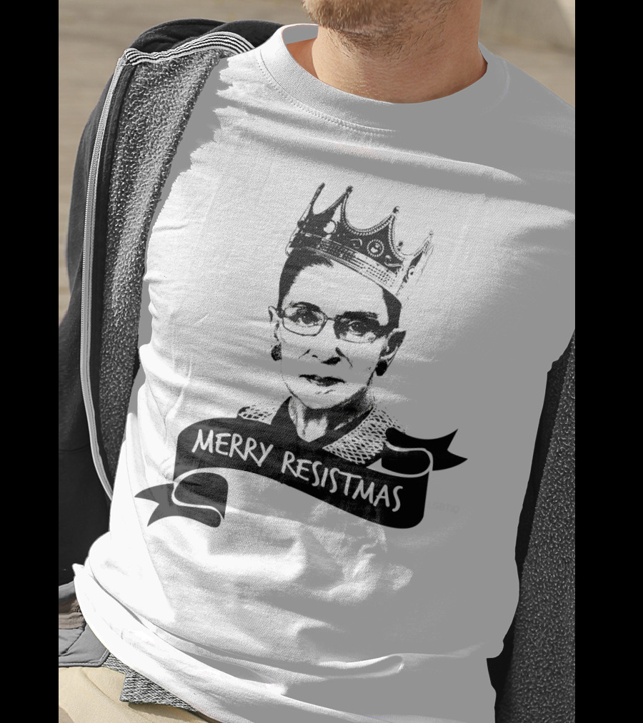 Merry Resistmas RBG Ruth Bader Ginsburg Crown T-Shirt