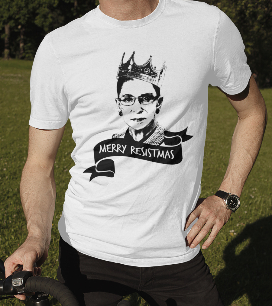 Merry Resistmas RBG Ruth Bader Ginsburg Crown T-Shirt
