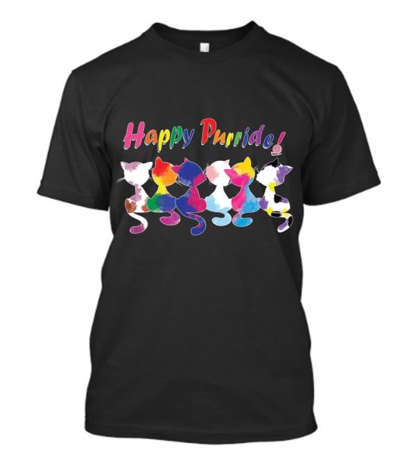 Happy Purride Rainbow Cats T-Shirt