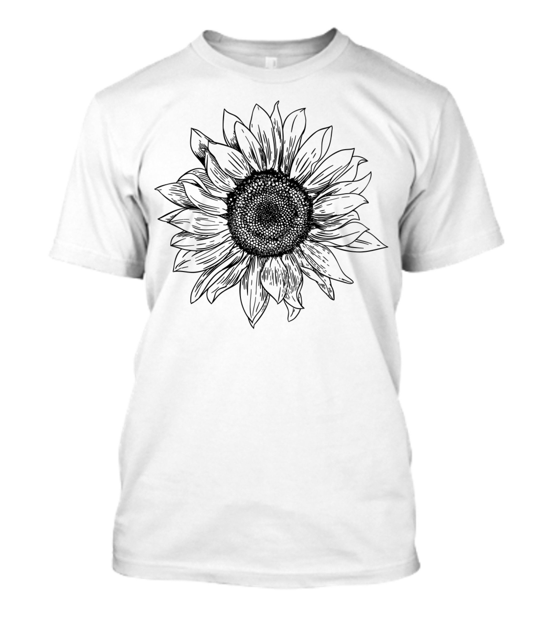 Sun Flower Detailed Botanical T-Shirt