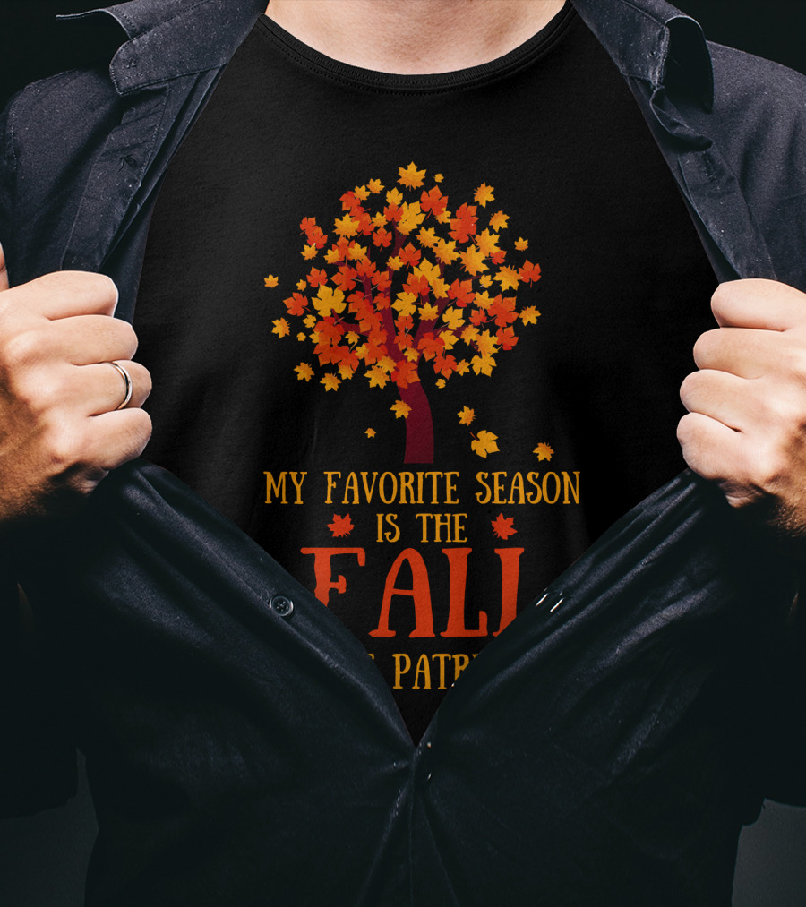My Favorite Season Is The Fall Of The Patriarchy Autumn Leaves Tree T-Shirt
