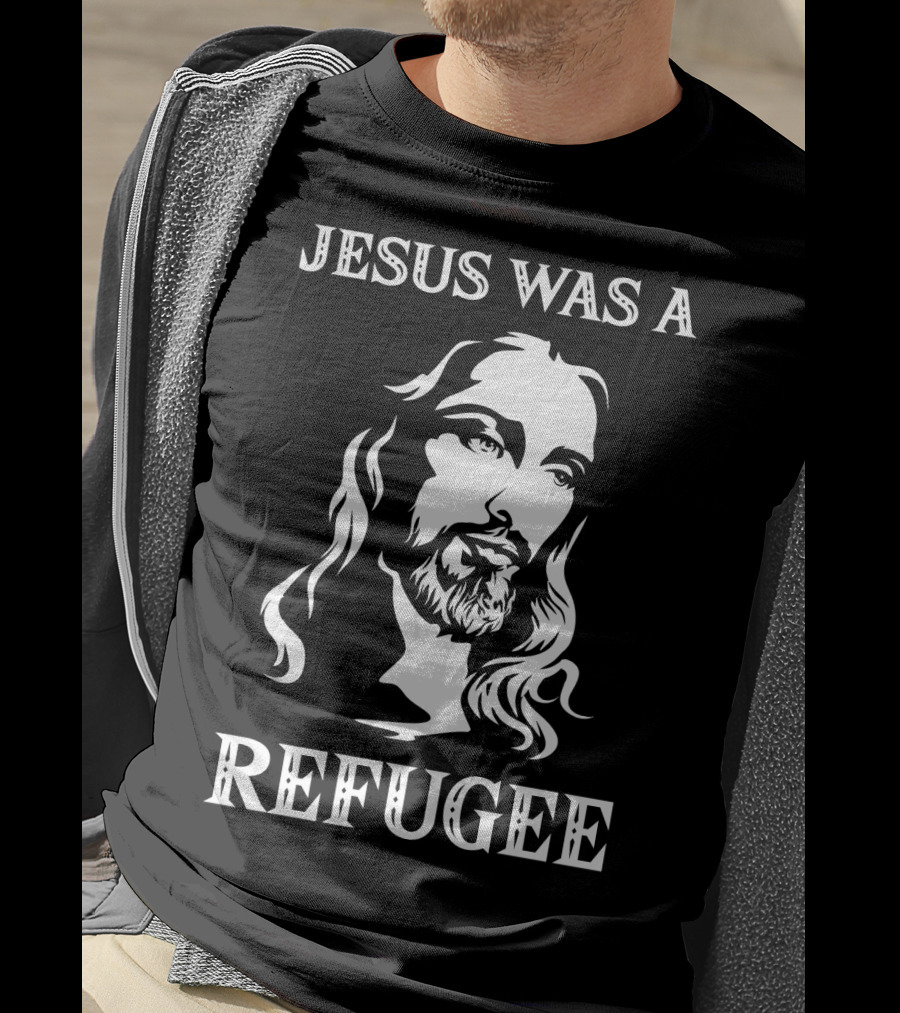 Jesus Was A Refugee Face Of Christ T-Shirt