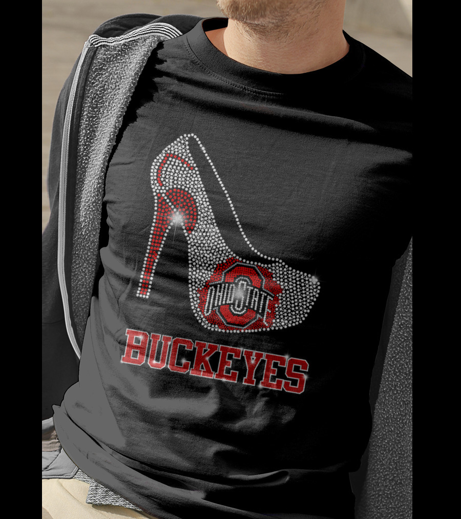 Ohio State Buckeyes Rhinestone High Heel T-Shirt