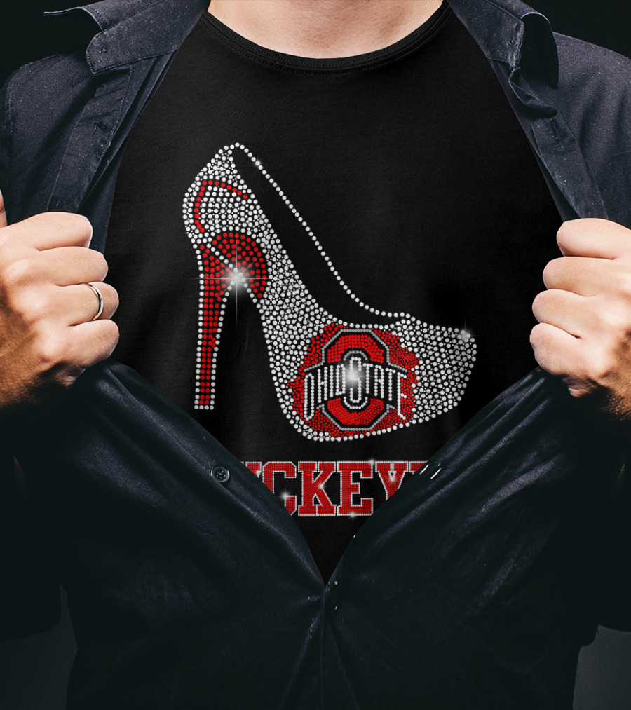 Ohio State Buckeyes Rhinestone High Heel T-Shirt