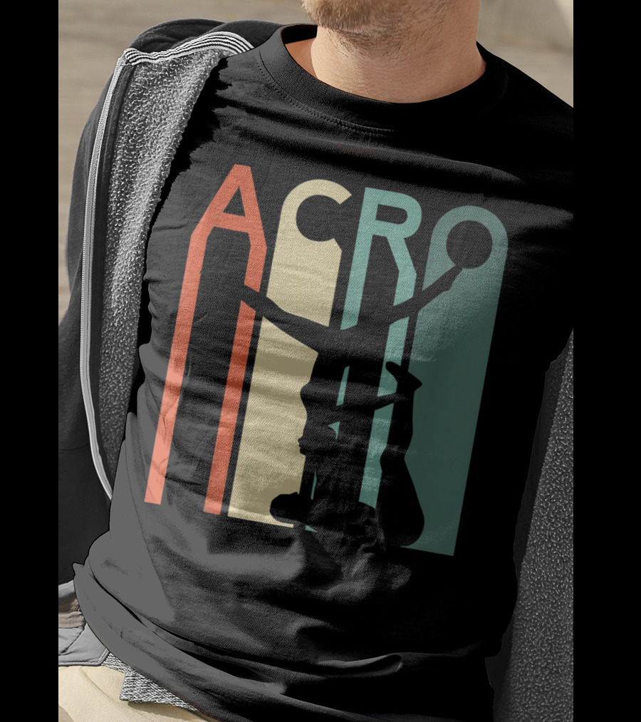 Acro Yoga Vintage Yoga Couple Hot Retro T-Shirt
