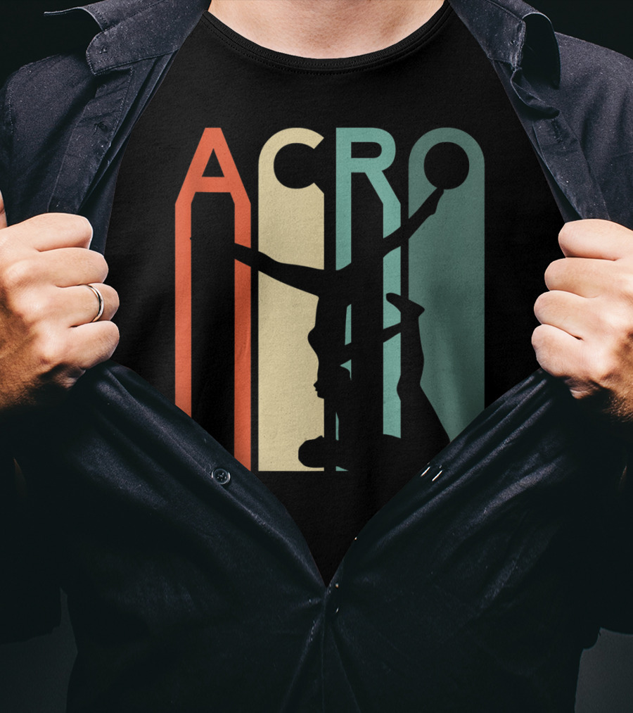 Acro Yoga Vintage Yoga Couple Hot Retro T-Shirt