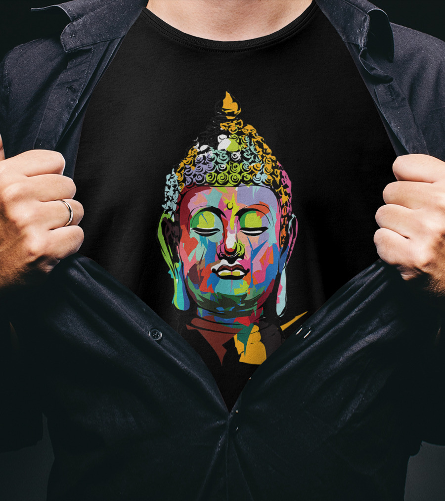 Buddha Colorful Zen Yoga Clothing T-Shirt