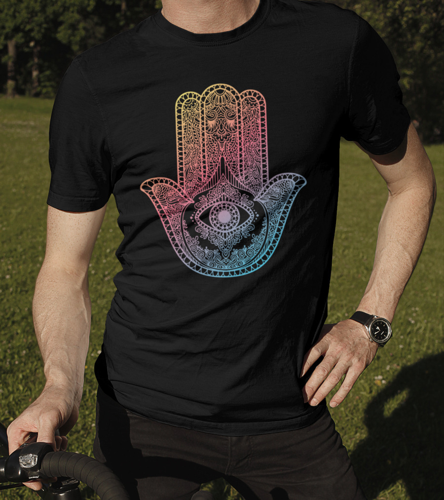 Buddhist Hamsa Hand Om Meditation Spiritual Yoga T-Shirt