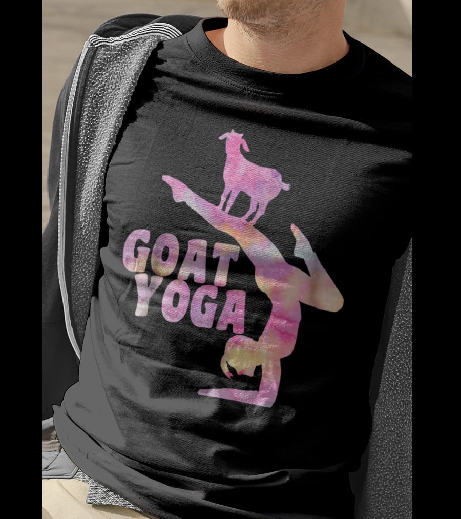 GOAT YOGA Yoga Pose With Cute Goat Watercolor T-Shirt