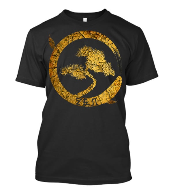 Zen Buddha Bonsai Peaceful Meditation Yoga Circle T-Shirt