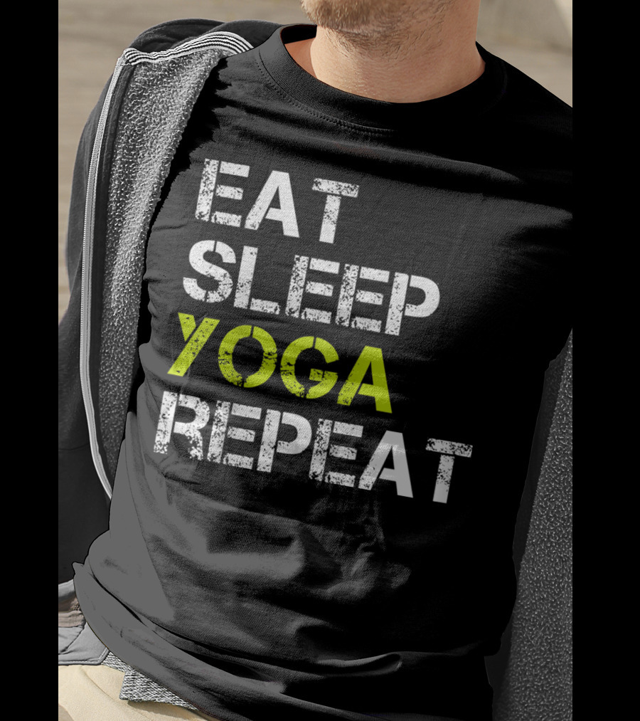 Eat Sleep Yoga Repeat Funny Yoga T-Shirt