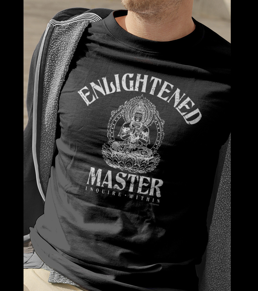 Enlightened Master Inquire Within Spiritual Wisdom Iconography T-Shirt