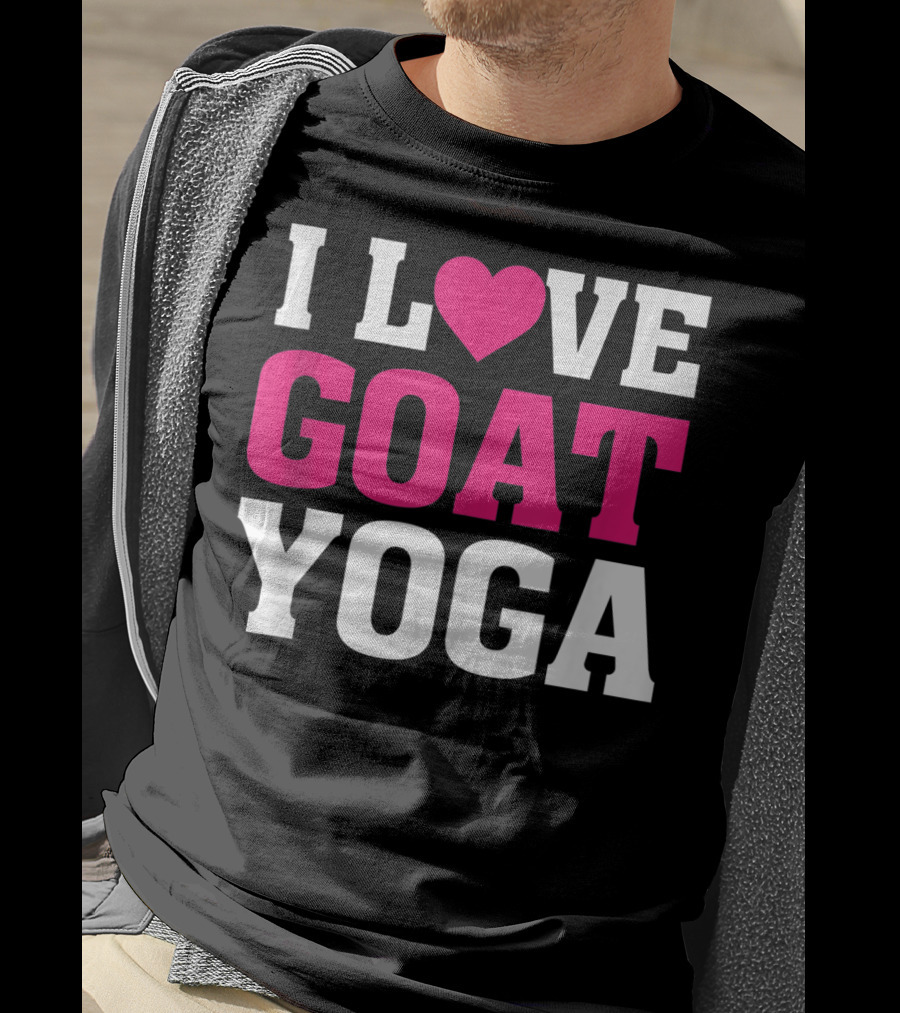 I Love Heart Goat Yoga T-Shirt