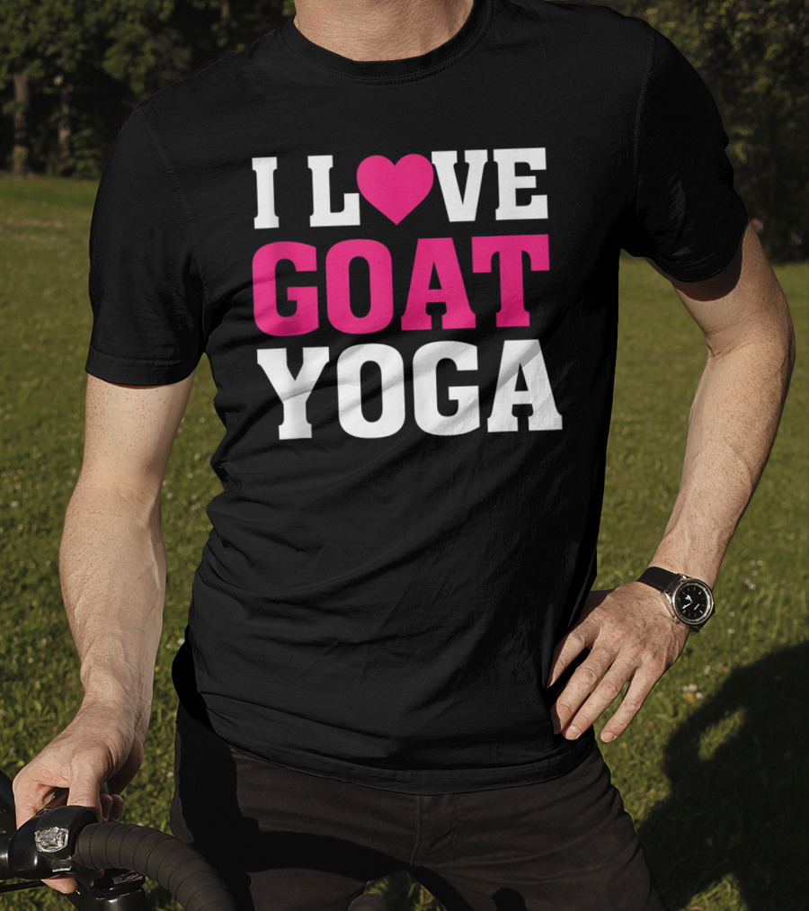 I Love Heart Goat Yoga T-Shirt