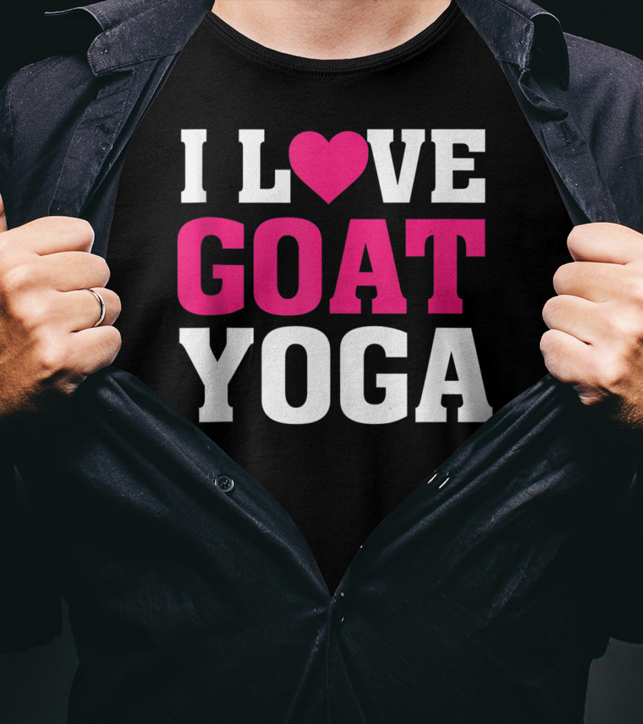 I Love Heart Goat Yoga T-Shirt