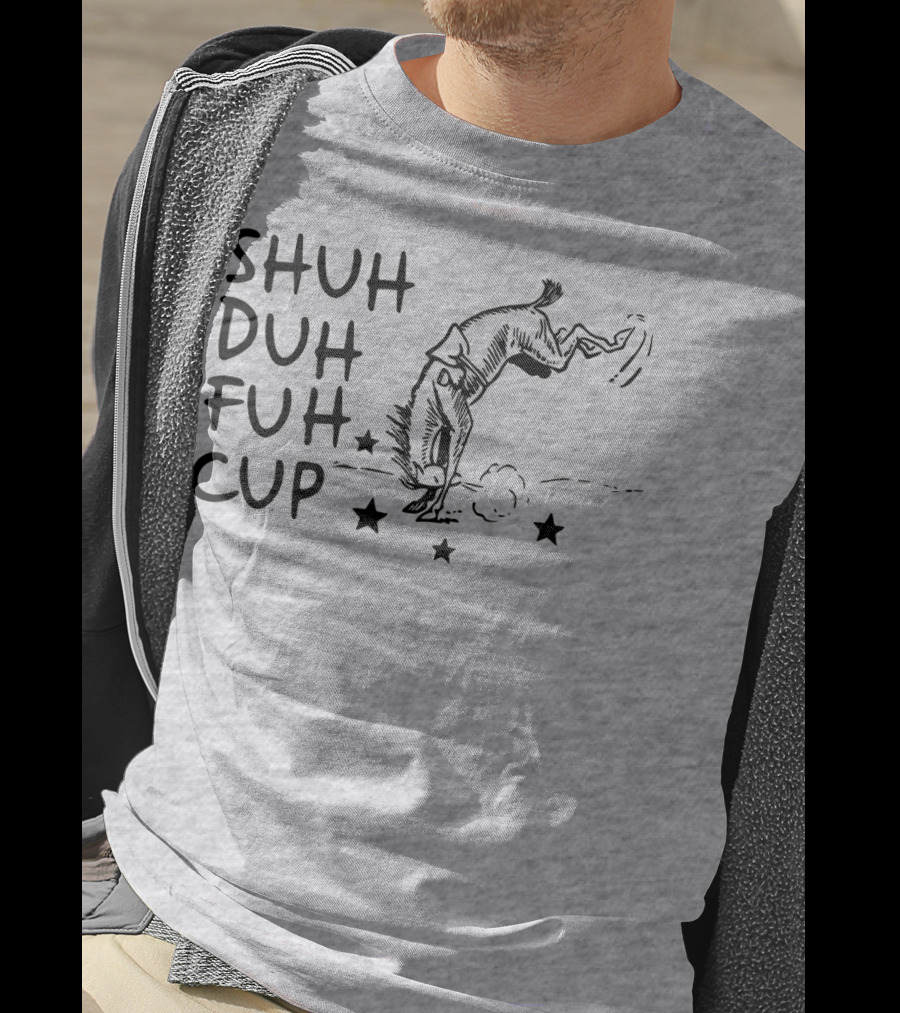 SHUH DUH FUH CUP Donkey Cartoon Stars T-Shirt