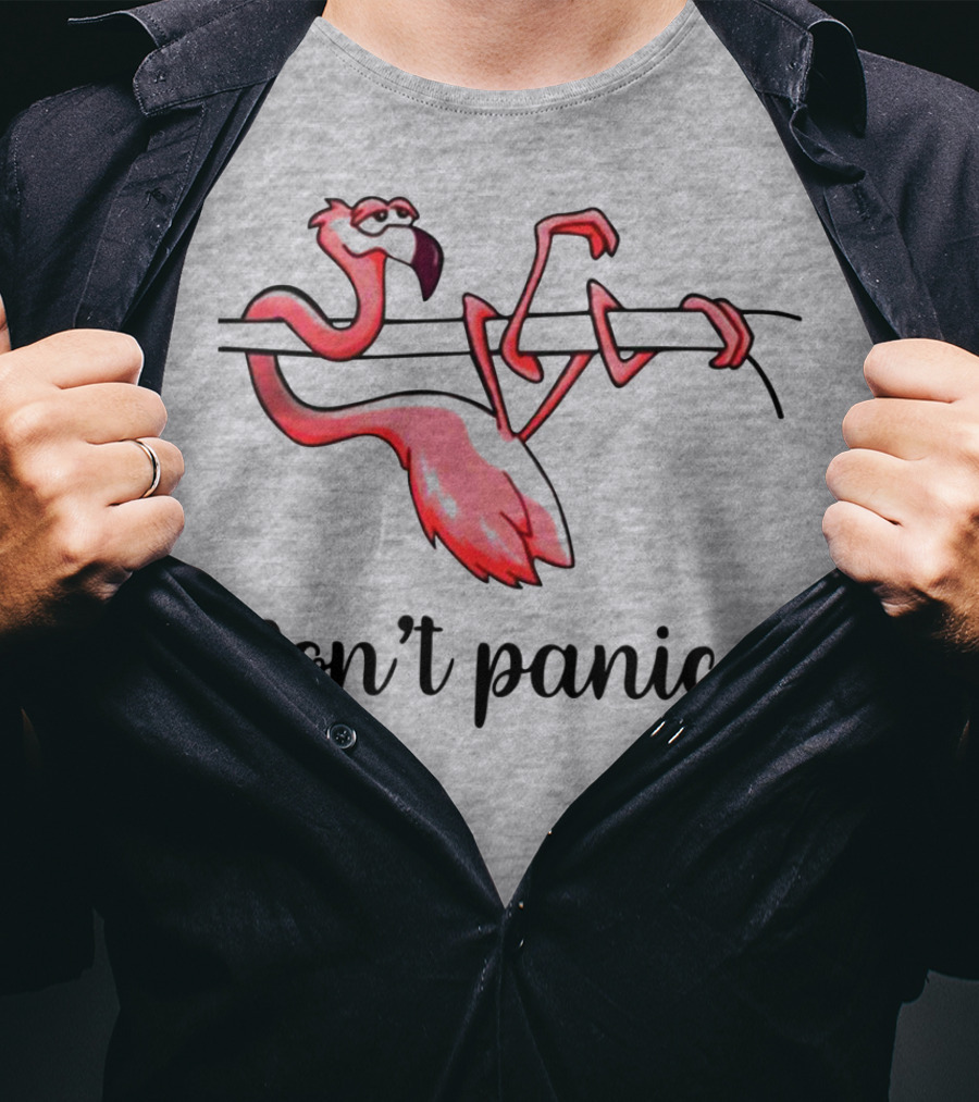Flamingo Don't Panic T-Shirt