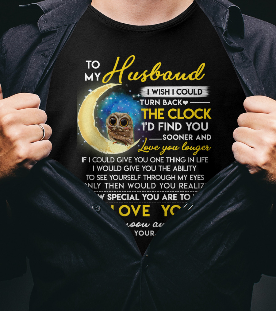 To My Husband I Love You To The Moon And Back Love Your Wife T-Shirt
