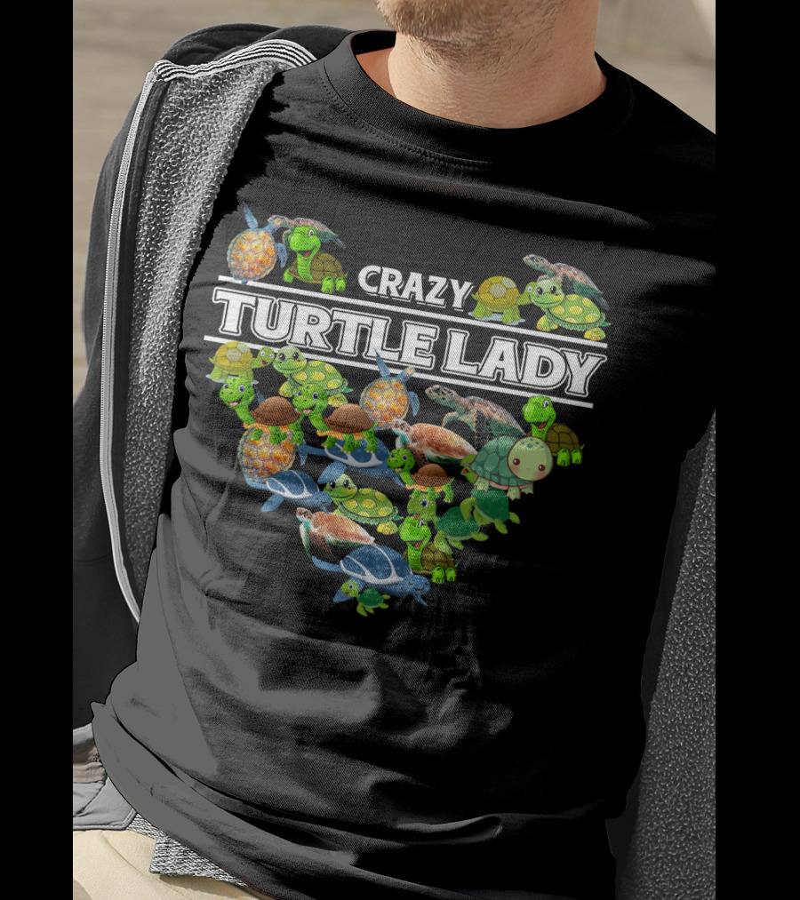 Crazy Turtle Lady Heartful Collection T-Shirt