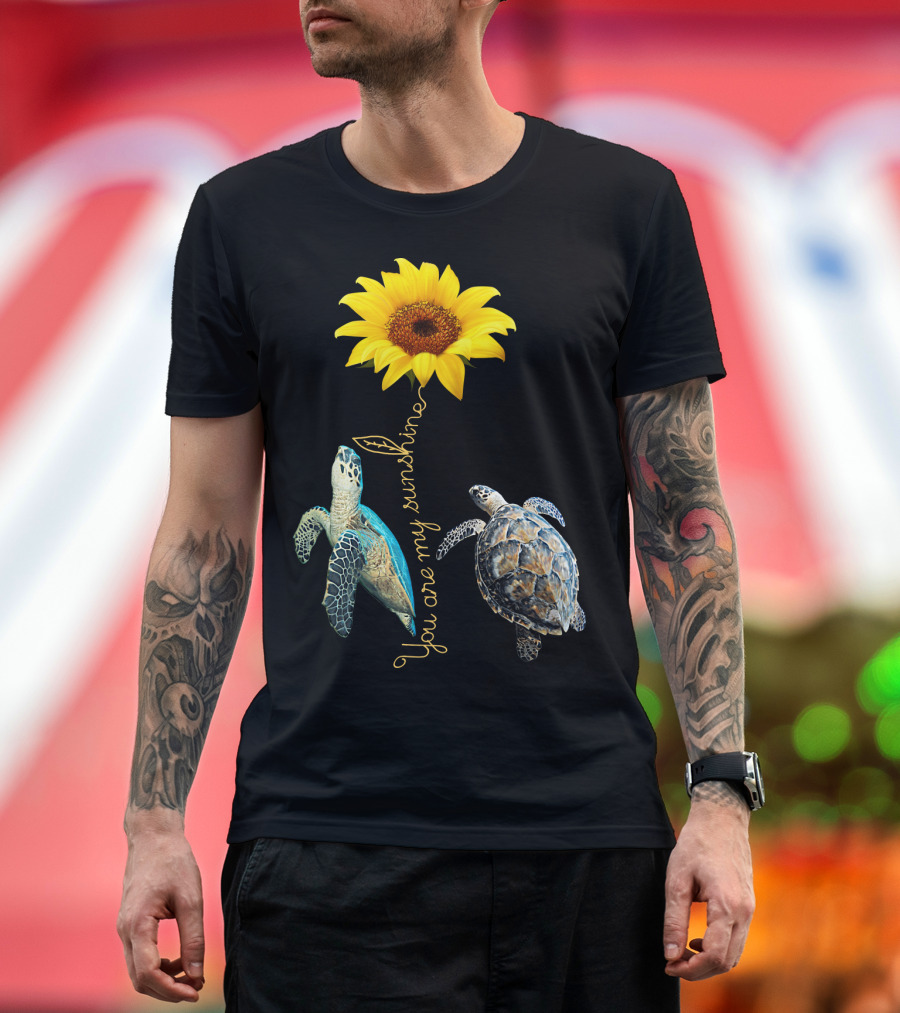 You Are My Sunshine Turtle Sunflower T-Shirt