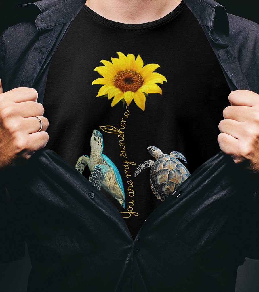 You Are My Sunshine Turtle Sunflower T-Shirt