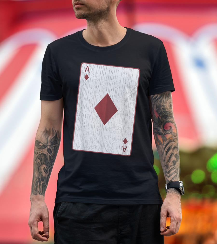 Ace of Diamonds Card Halloween Costume Playing Deck T-Shirt