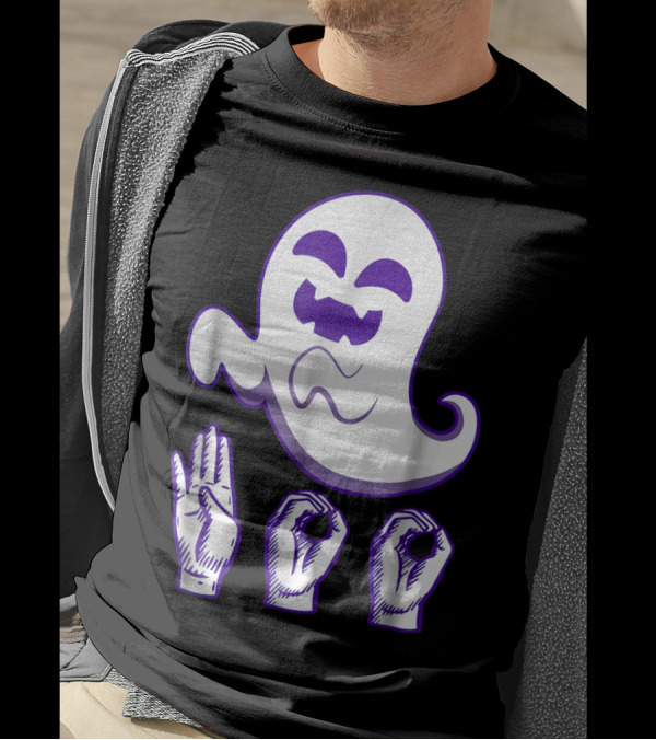 Boo Ghost ASL Sign Language Funny T-Shirt