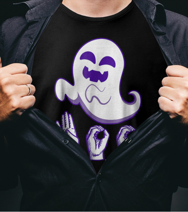 Boo Ghost ASL Sign Language Funny T-Shirt