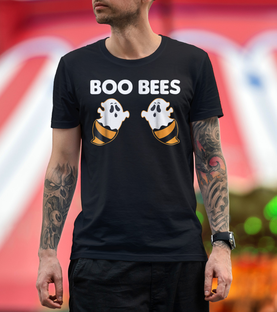Boo Bees Ghost Bees Funny Halloween Beekeeper T-Shirt