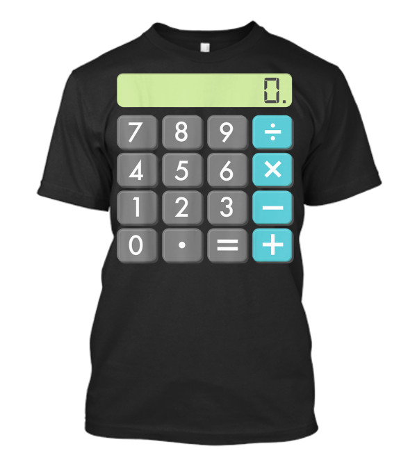Calculator Halloween Costume Math Geek Scary Number Pad Display T-Shirt