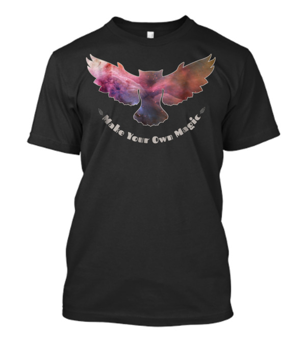 Cosmic Nebula Owl Silhouette Make Your Own Magic T-Shirt