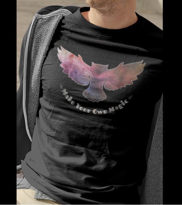 Cosmic Nebula Owl Silhouette Make Your Own Magic T-Shirt