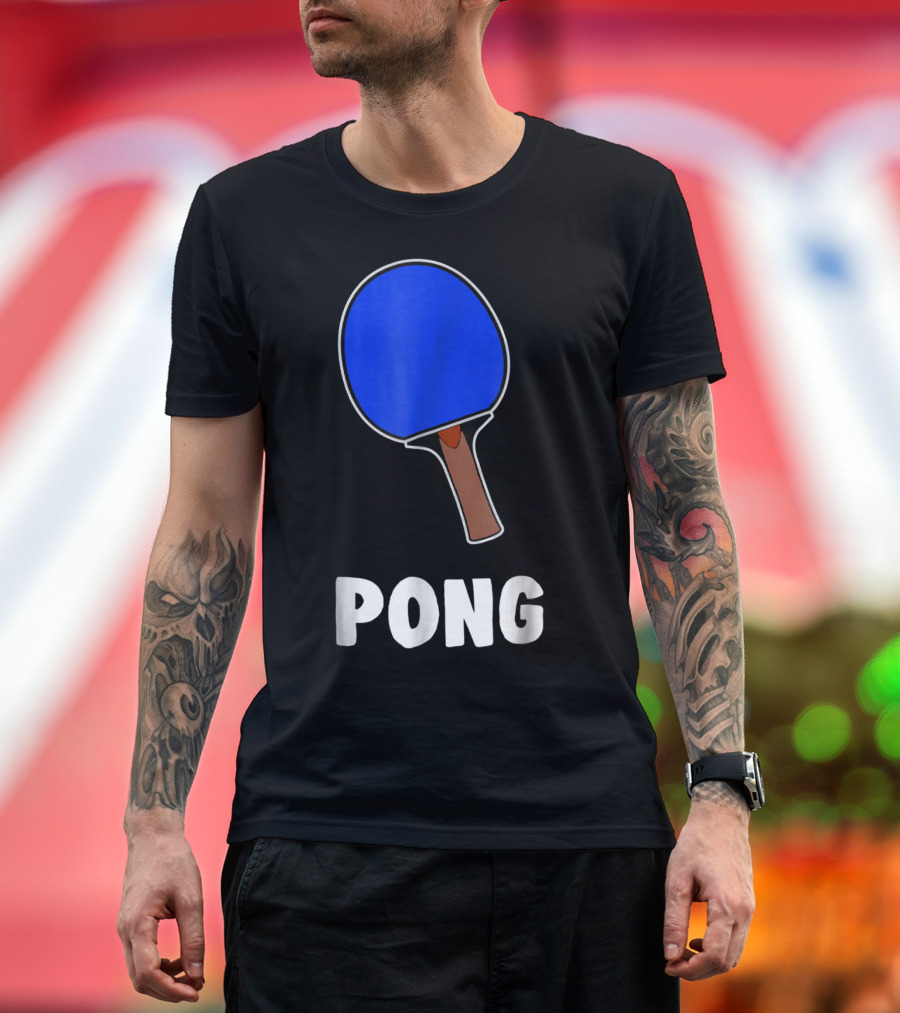 Couple Matching Halloween Costumes Pong Table Tennis Paddle T-Shirt