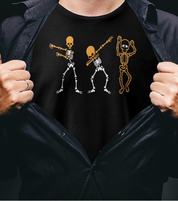 Skeleton Dabbing Flossing Kiki Dance Challenge T-Shirt