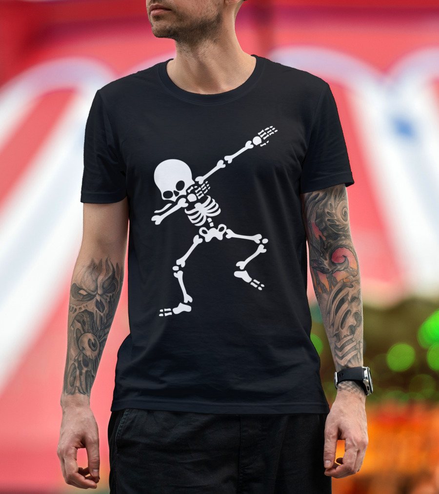 Dabbing Skeleton Skull Pose T-Shirt