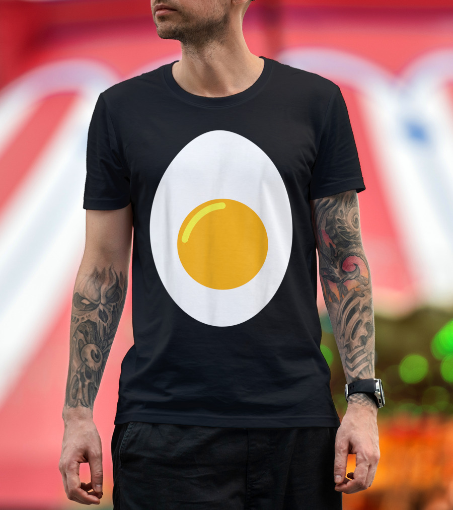 Deviled Egg Costume Add Devil Horns And Tail Funny Halloween T-Shirt