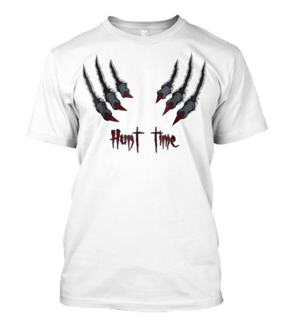 Hunt Time Halloween Claw Scratch Marks T-Shirt