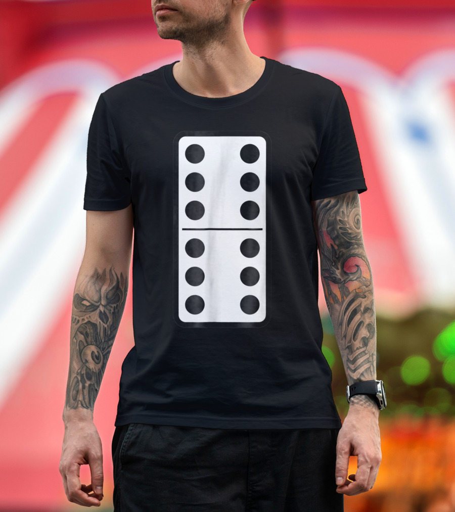 Domino Tile Halloween Matching Group Costume Game Piece T-Shirt