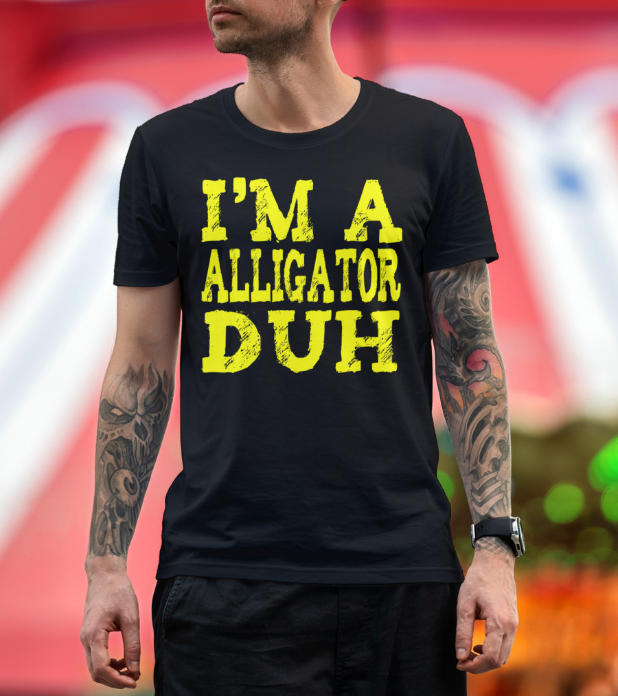 I'm a Alligator Duh Easy Alligator Halloween Costume Lazy T-Shirt