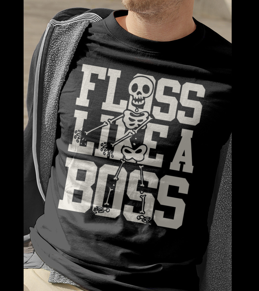 Floss Dance Like A Boss Skeleton T-Shirt
