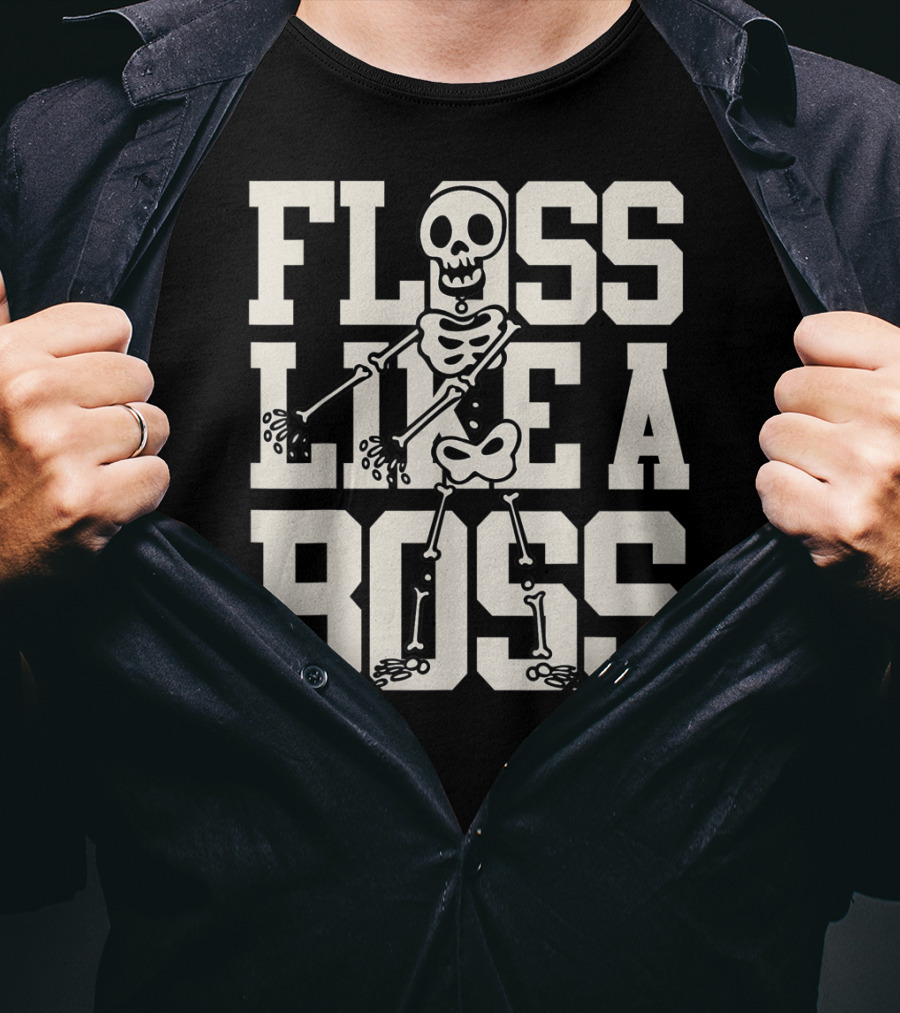 Floss Dance Like A Boss Skeleton T-Shirt