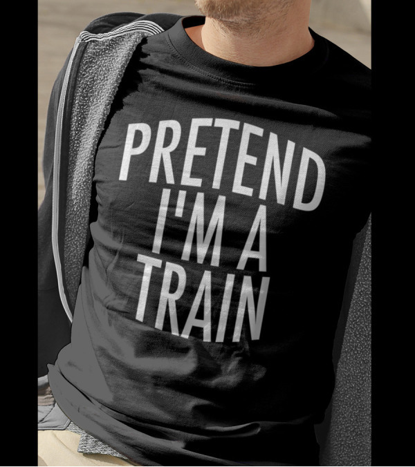 Funny Lazy Halloween Costume Pretend I'm A Train T-Shirt