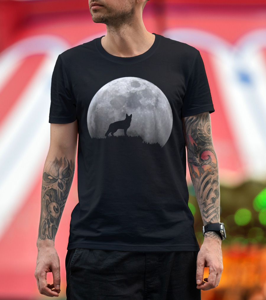German Shepherd Moon T-Shirt
