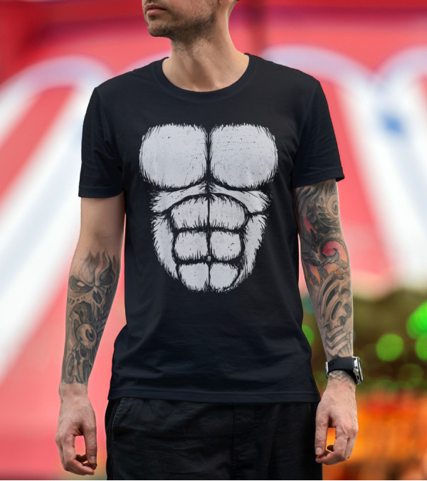 Premium T-Shirt: Gorilla Muscles Funny Animal Halloween T-Shirt Gorilla Muscles Funny Animal Halloween T-Shirt