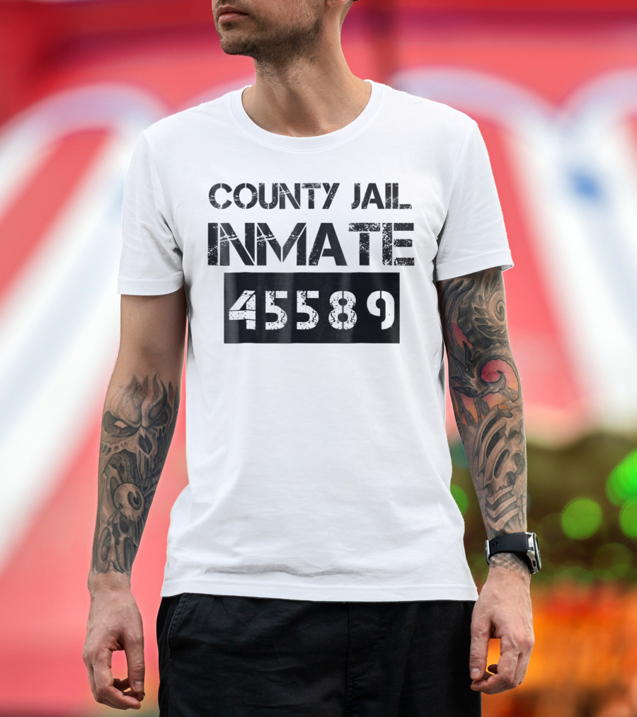 County Jail Inmate 45589 Halloween Prisoner Costume C3 T-Shirt